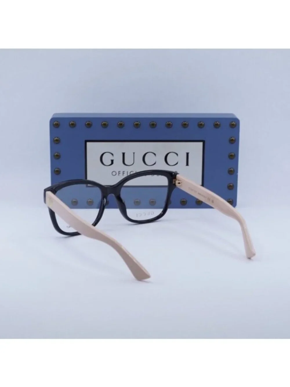 Gucci GG1340O 007 Square Eyeglasses - Shiny Black/Pink 54mm